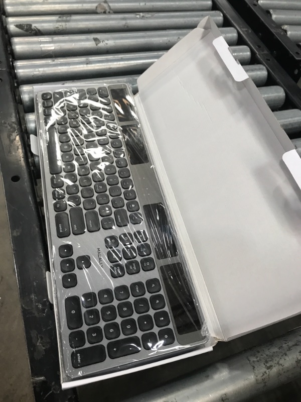 Photo 1 of Macally Bluetooth Wireless Solar Keyboard for Mac (Upgraded) - Rechargeable via Any Light Source or Wire - Mac Bluetooth Keyboard with 21 Apple Shortcuts and 110 Keys - Connect 3 Devices - Space Gray
