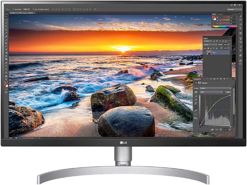 Photo 1 of LG 27UL850-W 27 Inch UHD (3840 x 2160) IPS Display with VESA DisplayHDR 400 and USB Type-C Connectivity, White
