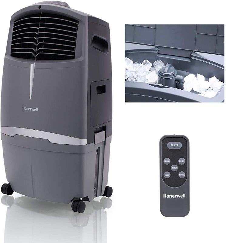 Photo 1 of Honeywell Evaporative Air Cooler For Indoor and Outdoor Use - 30 Liter (Grey) - Cooler - 320 Sq. ft. Coverage - Activated Carbon Filter - Gray TESTED AND FUNCTIONS