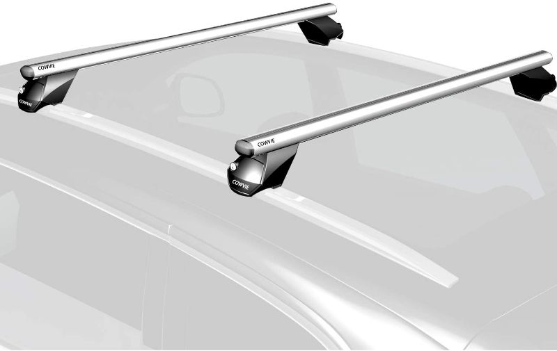 Photo 1 of 47” Aluminum Universal Roof Rack Cross Bars keyed Locks Silver Color - Fit Raised Side Rails
