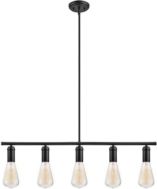 Photo 1 of Globe Electric Novogratz x Globe 65070 Chromeo 5-Light Linear Pendant, Finish, Matte Black
