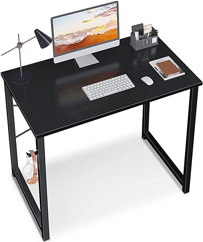 Photo 1 of Coleshome Computer Small Student School Writing Desk 31 inch,Work Home Office Desk for Small Space, Study Kids Black Desk with Headphone…
