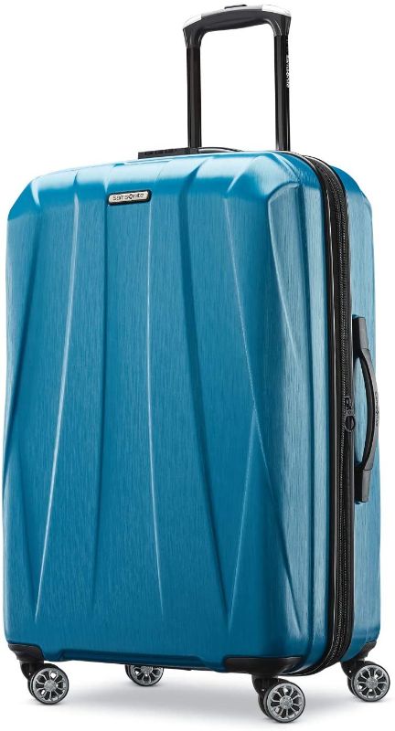 Photo 1 of Samsonite Centric 2 Hardside Expandable Luggage with Spinner Wheels, Caribbean Blue, Checked-Large 28-Inch
