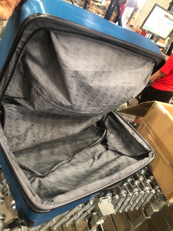 Photo 1 of Samsonite Centric 2 Hardside Expandable Luggage with Spinner Wheels, Caribbean Blue, Checked-Large 28-Inch
