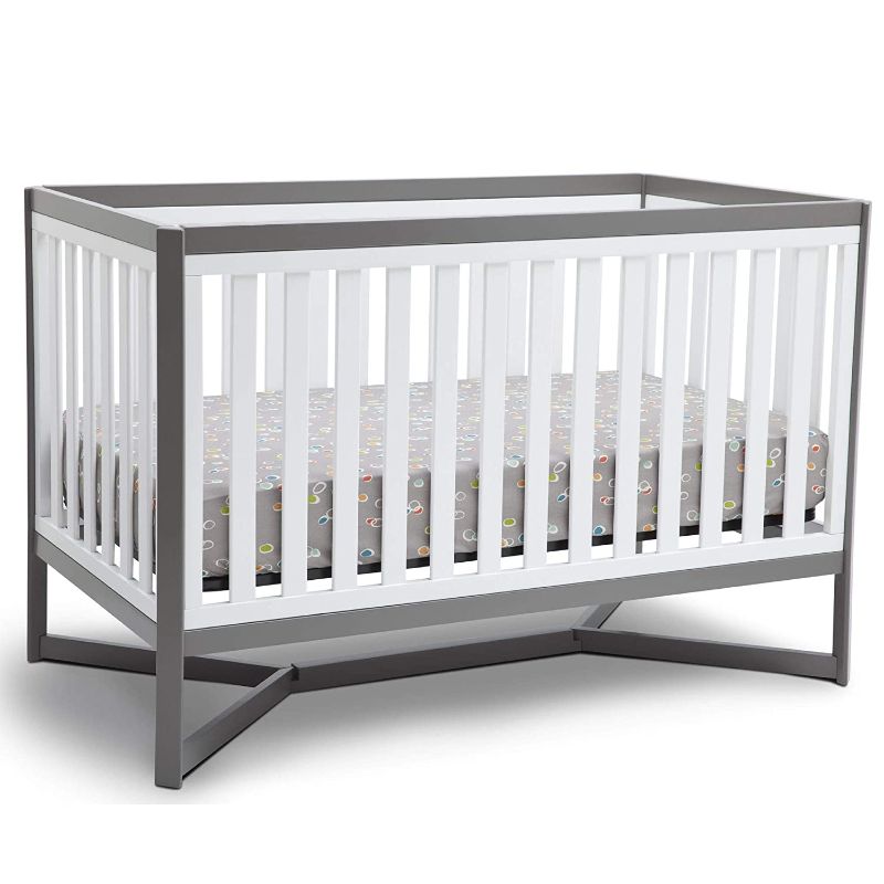 Photo 1 of Delta Children Tribeca 4-in-1 Baby Convertible Crib, White/Grey
