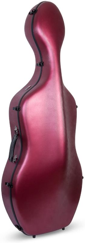 Photo 1 of Crossrock Cello Case for 4/4 Full Size with Backpack and Wheels?Poly Carbon Composite in Red(CRF1000CEFRDHT)
