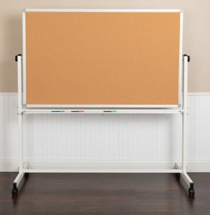 Photo 1 of LEGS TO Flash Furniture YU-YCI-005-CK-GG Hercules 59" x 36" Reversible Cork Bulletin Board / Magnetic Whiteboard with Powder-Coated Aluminum Frame and Mobile Stand LEGS ONLY!!! 
