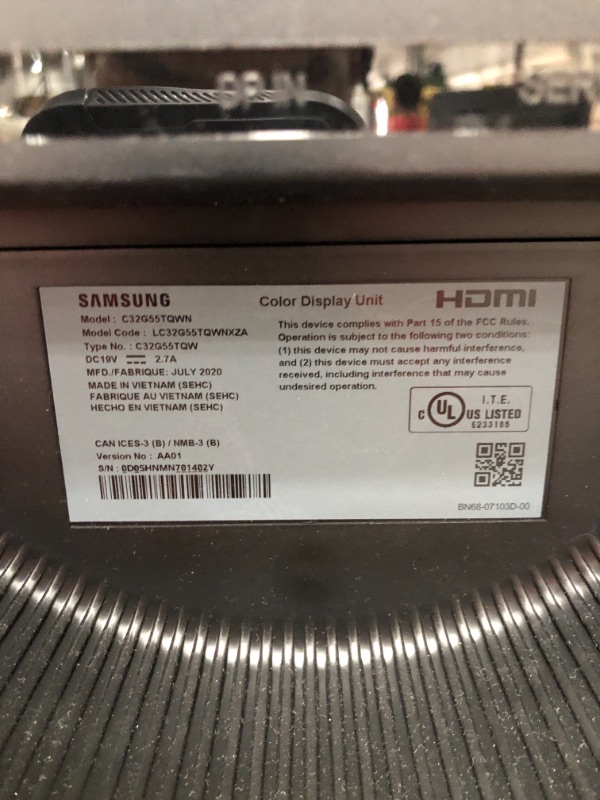 Photo 1 of SAMSUNG Odyssey G5 Series 32-Inch WQHD (2560x1440) Gaming Monitor, 144Hz, Curved, 1ms, HDMI, Display Port, FreeSync Premium (LC32G55TQWNXZA)