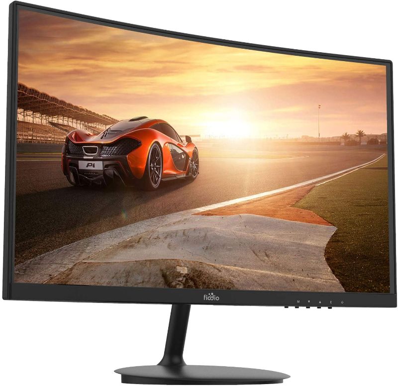 Photo 1 of 24" Curved 75Hz LED Monitor Full HD 1080P HDMI VGA Ports with Speakers, VESA Wall Mount Ready (HDMI Cable Included)

