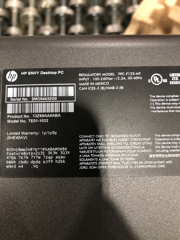 Photo 4 of HP ENVY Desktop Computer