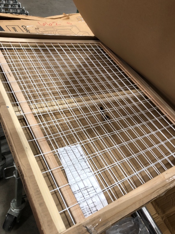 Photo 1 of Toddleroo by North States 50" Wide Extra Wide Wire Mesh Baby Gate: Installs in Extra Wide Opening in Second Without damaging Wall. Pressure Mount. Fits 29.5"-50" Wide (32" Tall, Sustainable Hardwood)
