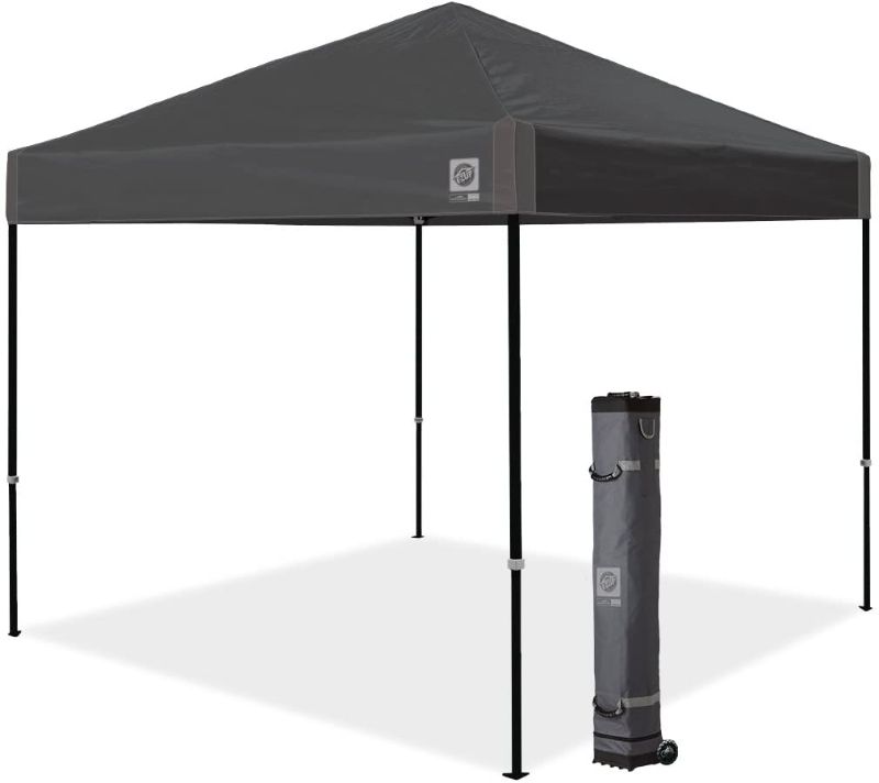 Photo 1 of Ambassador, 10' x 10', Roller Bag and 4 Piece Spike Set, Steel Gray Instant Canopy Shelter Tent
