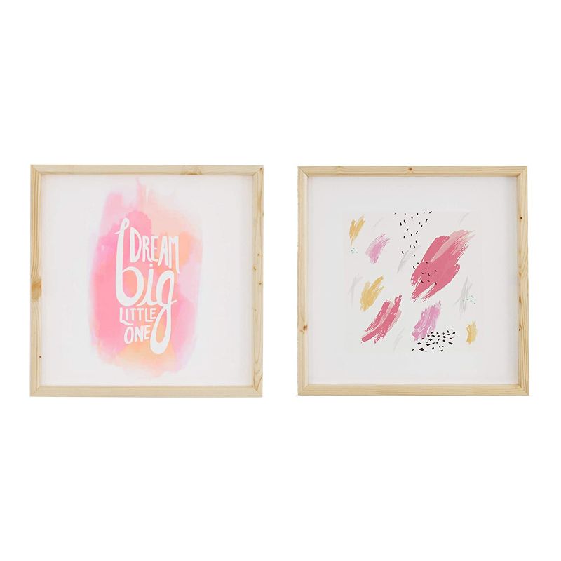 Photo 1 of NoJo 2Piece Framed Wall Art, Pink/Multi/Pink/White PACK OF 2
