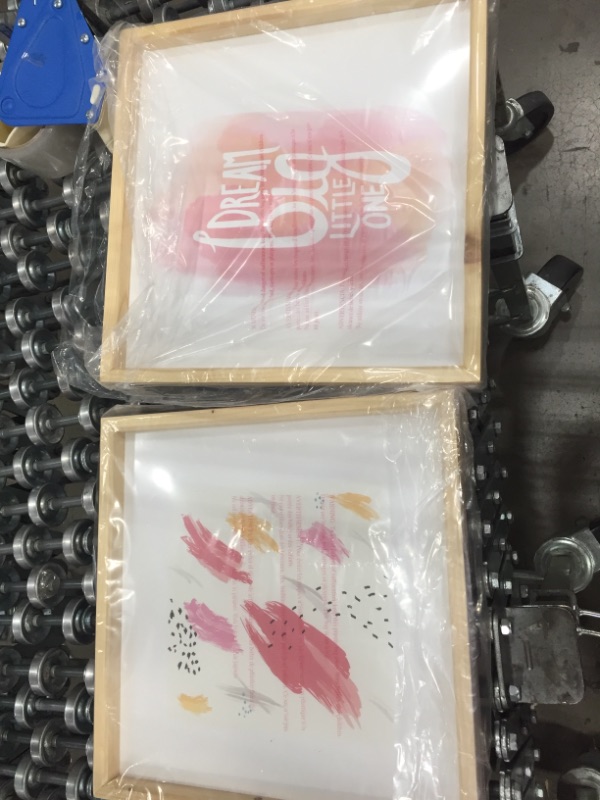 Photo 1 of NoJo 2Piece Framed Wall Art, Pink/Multi/Pink/White PACK OF 2
