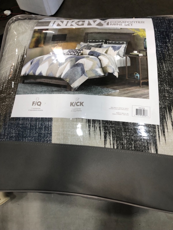 Photo 1 of 3pc King/California King Alpine Cotton Comforter Mini Set Navy