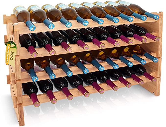 Photo 1 of 36-Bottle Natural Stackable Storage Wine Rack
