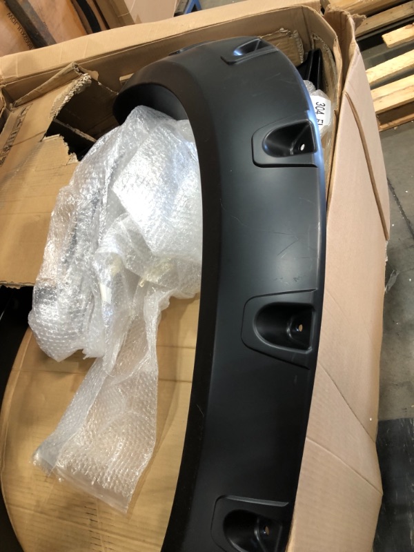 Photo 3 of 2009-2018 Dodge Ram 1500; 2019-2020 1500 Classic | Exclude R/T & Rebel Models | Paintable Smooth Matte Black Pocket Bolt-Riveted Style Fender Flare Set, 4 Piece
