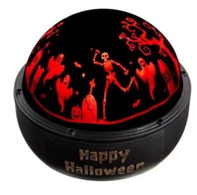 Photo 1 of 5 in. Color Changing Graveyard Halloween Tabletop Shadow Lights
