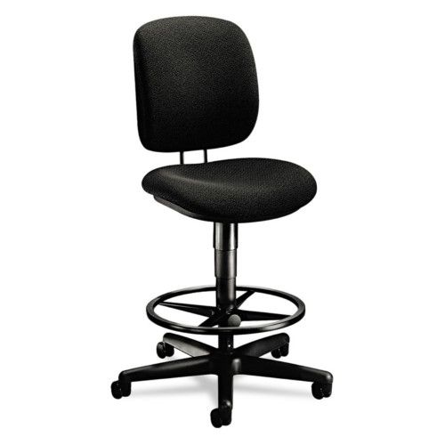 Photo 1 of HON ComforTask Fabric Extended-Range Seat Height Task Stool with Adjustable Footring, Black (HON5905CU10T)
