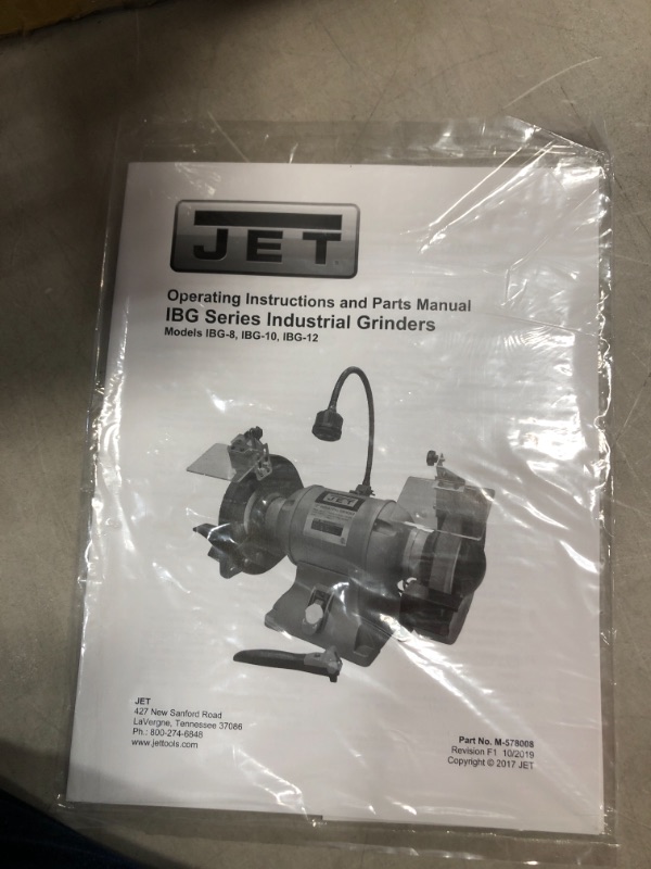 Photo 2 of JET IBG-8, 8-Inch Industrial Bench Grinder (578008)
