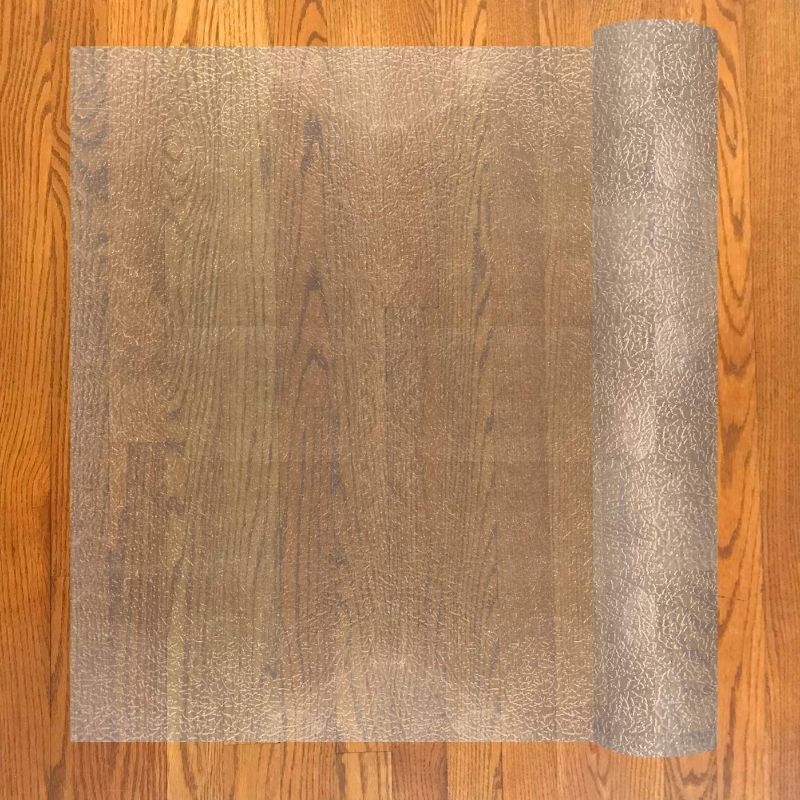 Photo 1 of Resilia - Deluxe Clear Vinyl, Plastic Floor Runner/Protector for Hardwood Floors - Skid-Resistant, Textured Pattern, (27 Inches Wide x 25 Feet Long)