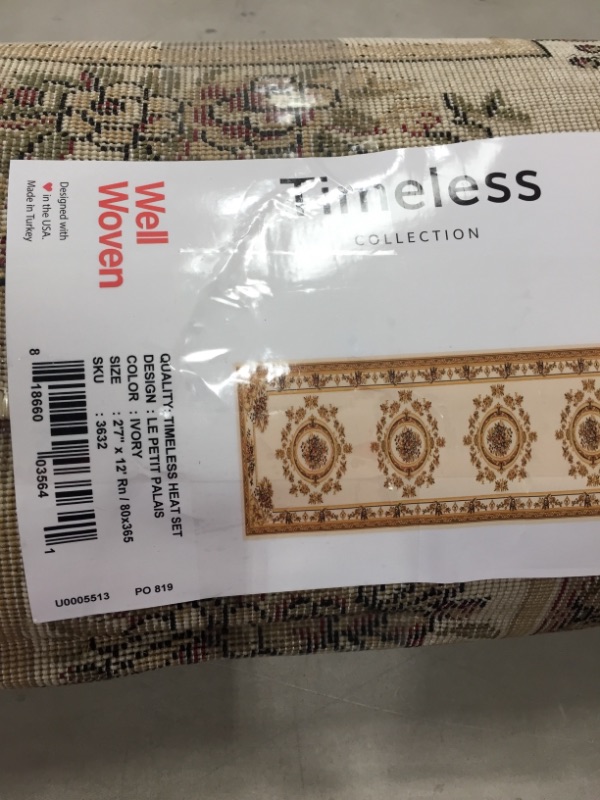Photo 1 of Well Woven Timeless Le Petit Palais Traditional Medallion Floral Ivory 2'7 x 12' Runner Area Rug