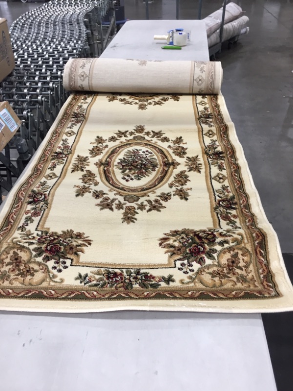 Photo 1 of Well Woven Timeless Le Petit Palais Traditional Medallion Floral Ivory 2'7 x 12' Runner Area Rug