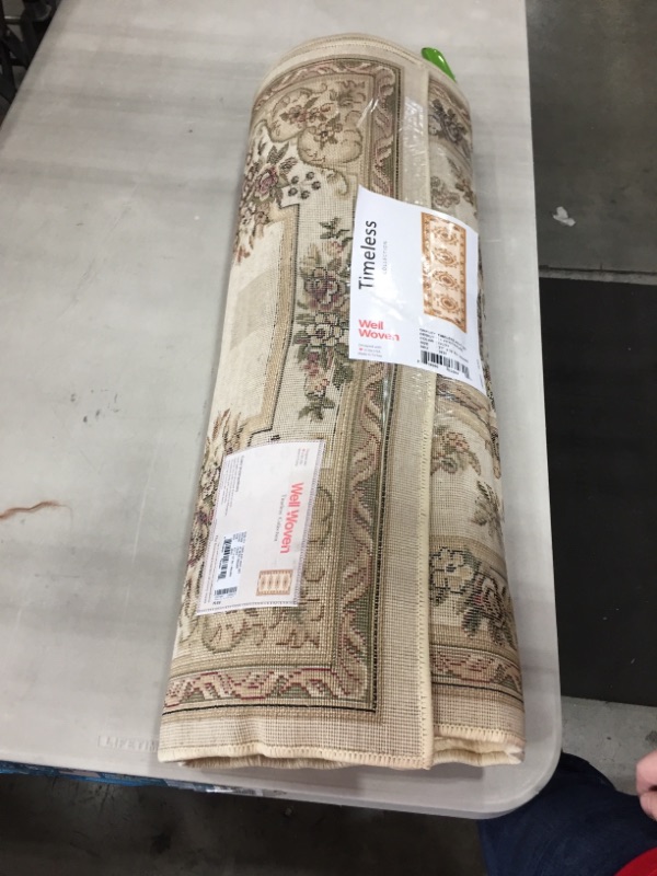 Photo 1 of Well Woven Timeless Le Petit Palais Traditional Medallion Floral Ivory 2'7 x 12' Runner Area Rug