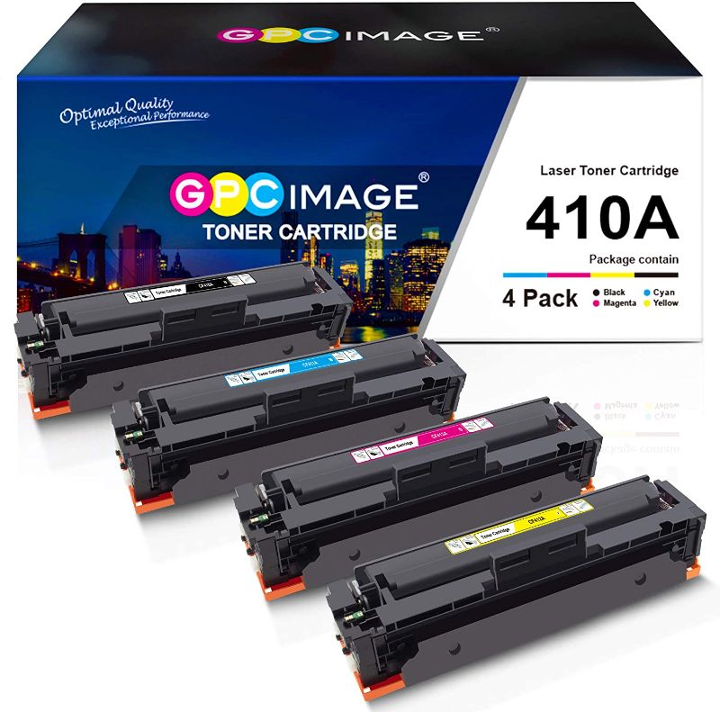 Photo 1 of GPC Image Compatible Toner Cartridge Replacement for HP 410A (4 Pack)