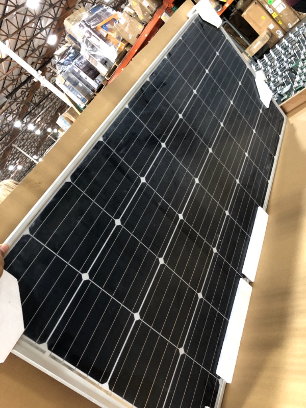 Photo 3 of Renogy 100 Watt 12 Volt Monocrystalline Solar Panel, Compact Design 42.4 X 20.0 X 1.38 in, High Efficiency Module PV Power for Battery Charging Boat, Caravan, RV and Any Other Off Grid Applications
