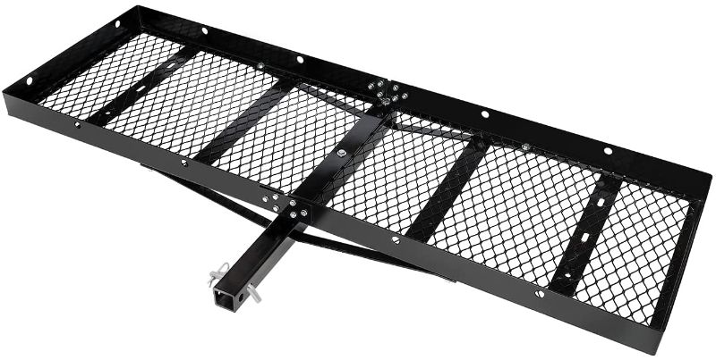 Photo 1 of MYCAN Hitch Mount Cargo Carrier 60x20 Luggage Basket Tray Rack Extension Holder Heavy Duty Steel 500 lbs Capacity 2" Shank
