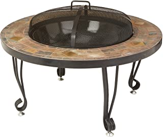 Photo 1 of AmazonBasics 34-Inch Natural Stone Fire Pit with Copper Accents