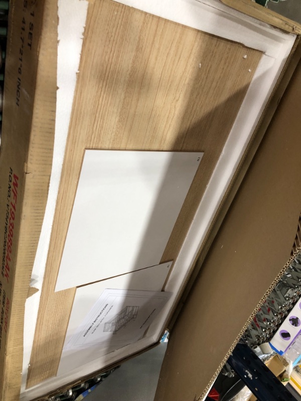 Photo 1 of (BOX 1 ONLY) Harper & Bright Designs Bunk Bed with Drawers, Twin Over Full Bunk Bed for Kids/Teens, Solid Wood Bunks Bed Frame with Ladders & 2 Storage Drawers (White, Twin Over Full with Drawers)

