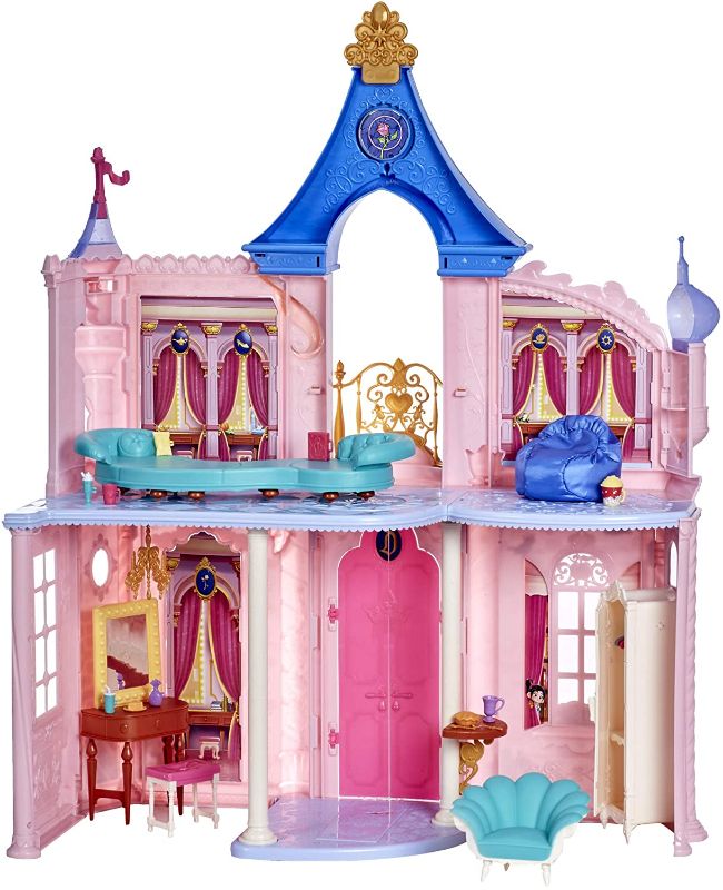 Photo 1 of Disney Princess Fashion Doll Castle, Dollhouse 3.5 feet Tall with 16 Accessories and 6 Pieces of Furniture (Amazon Exclusive)
