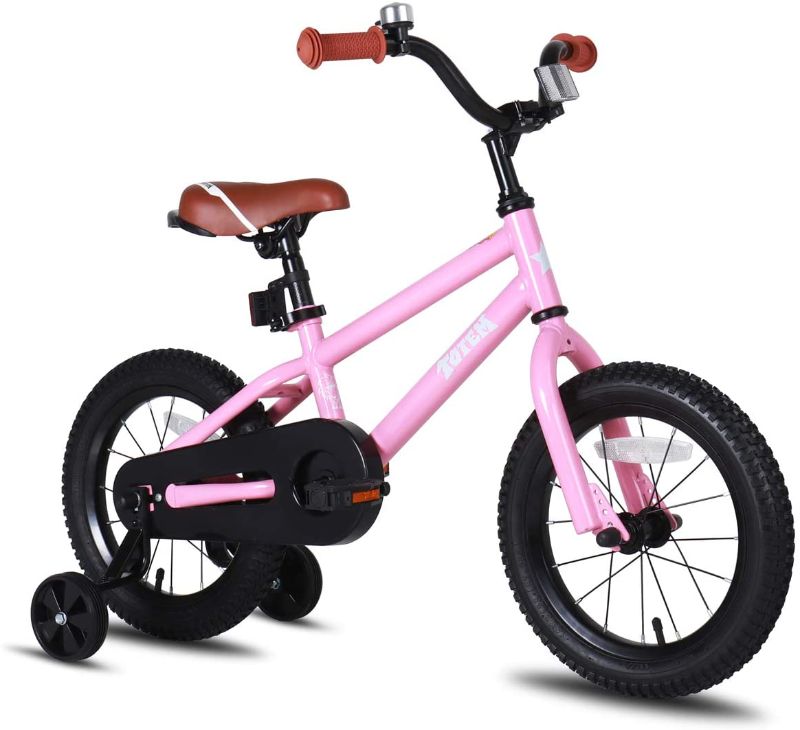 Photo 1 of JOYSTAR Totem Kids Bike for 2-9 Years Old Boys Girls BMX Style Bicycles 12 14 16 18 Inch with Training Wheels, 18 Inch with Kickstand and Handbrake Children Bikes, Blue Ivory Pink Green Silver
