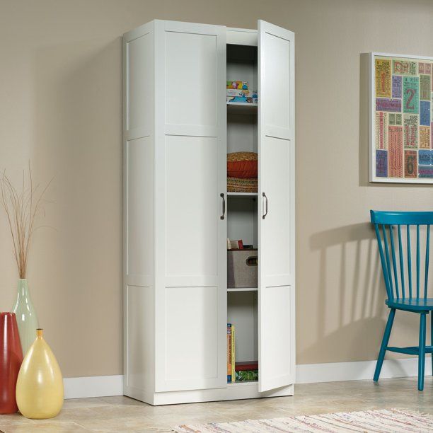 Photo 1 of Sauder Select 2-Door Tall Storage Cabinet, White Finish
