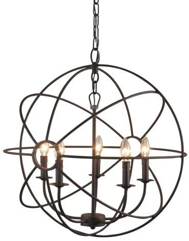 Photo 1 of AA Warehousing LZ2325RS Modern, Transitional ORB 5 Light Chandelier In Dark Bronze Finish, Oil Rubbed Bronze, Brown
