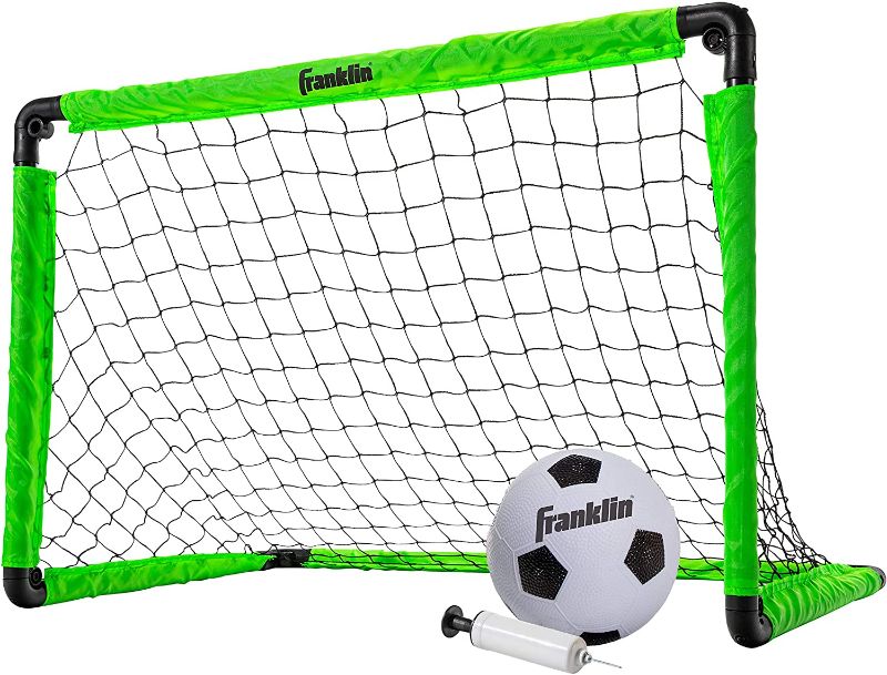 Photo 1 of Franklin Sports Kids Mini Soccer Goal Set - Backyard/Indoor Mini Net and Ball Set with Pump - Portable Folding Youth Soccer Goal Set - 36" x 24"
