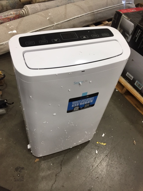 Photo 3 of 14,000 BTU (10,000 BTU DOE) Portable Air Conditioner with Dehumidifier and Fan in White