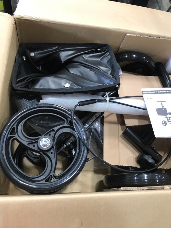 Photo 1 of ELENKER Steerable Knee Walker Deluxe Medical Scooter for Foot Injuries Compact Crutches Alternative Black
