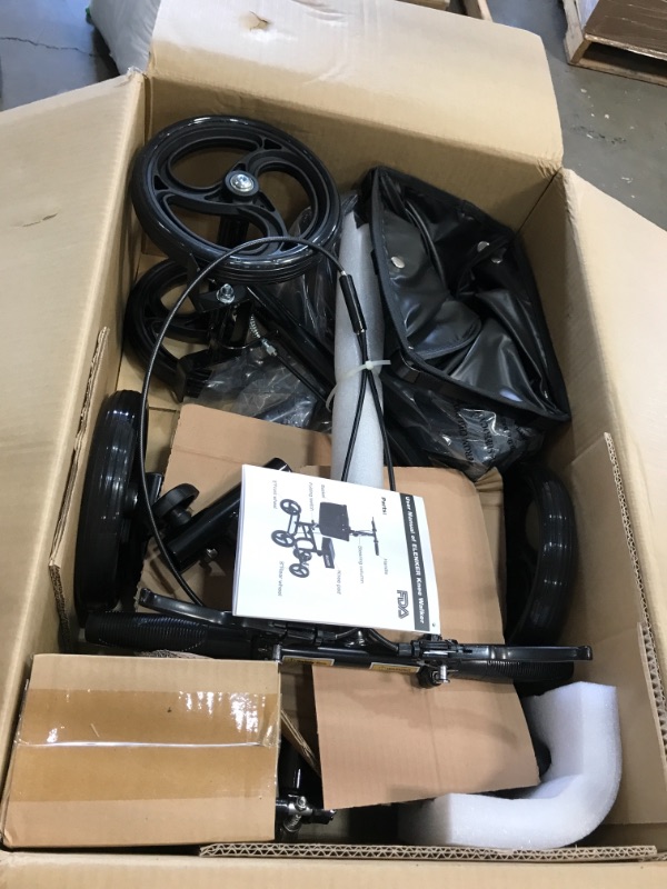 Photo 1 of ELENKER Steerable Knee Walker Deluxe Medical Scooter for Foot Injuries Compact Crutches Alternative Black
