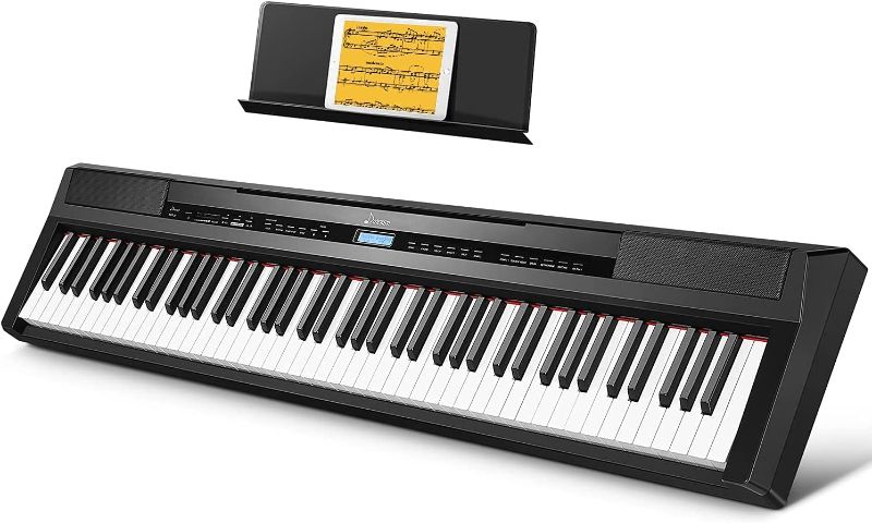 Photo 1 of Donner DEP-20 Beginner Digital Piano 88 Key Full Size Weighted Keyboard, Portable Electric Piano with Sustain Pedal, Power Supply (1 key is broken)
