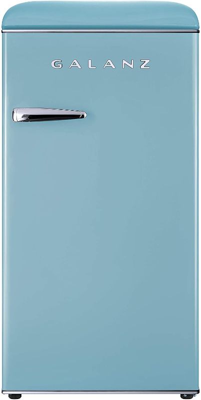 Photo 1 of Galanz Retro 3.3 cu ft Refrigerator - Blue MISSING HANDLE.