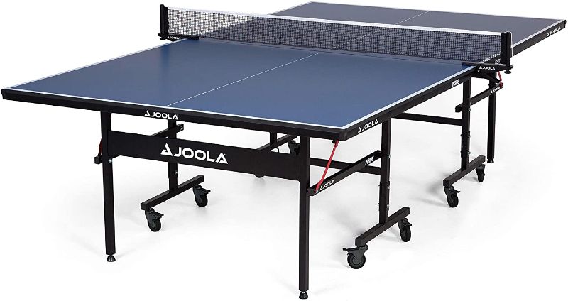 Photo 1 of JOOLA Regulation Table Tennis Conversion Top with Foam Backing and Net Set - Full Sized MDF Ping Pong Table Top for Pool Table - Quick and Easy Assembly - Foam Backing to Protect Billiard Table 2-pack