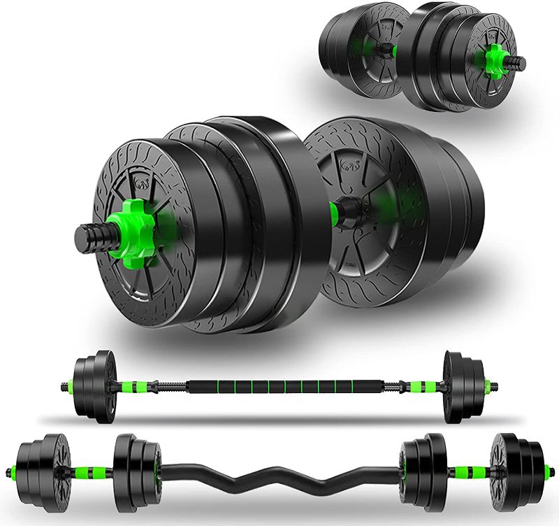 Photo 1 of Bobway 88Lbs/40KG Adjustable Dumbbells Set, Free Weights Dumbbells Set with Connecting Rod Barbell Weight Set for Men & Women Home Gym Exercise & Fitness
