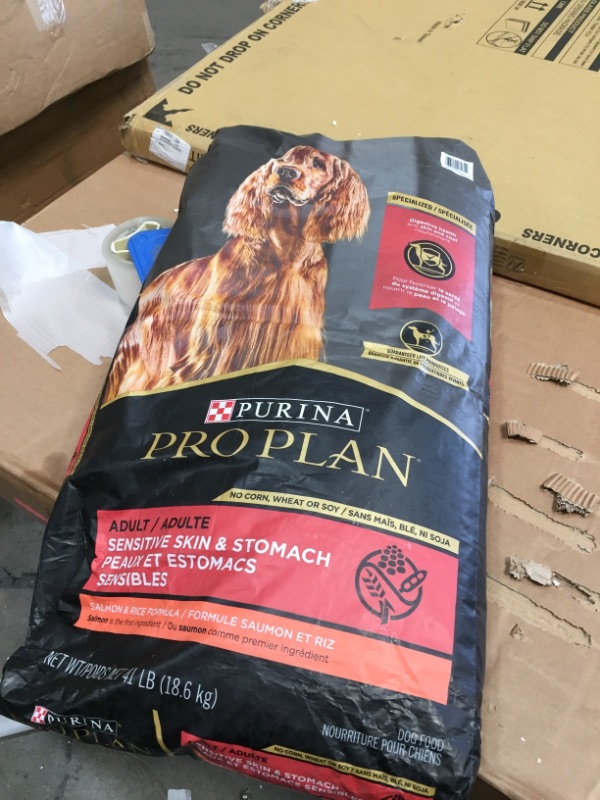 Photo 2 of Purina Pro Plan Adult Sensitive Skin & Stomach Salmon & Rice Formula Dry Dog Food, 41-lb bag