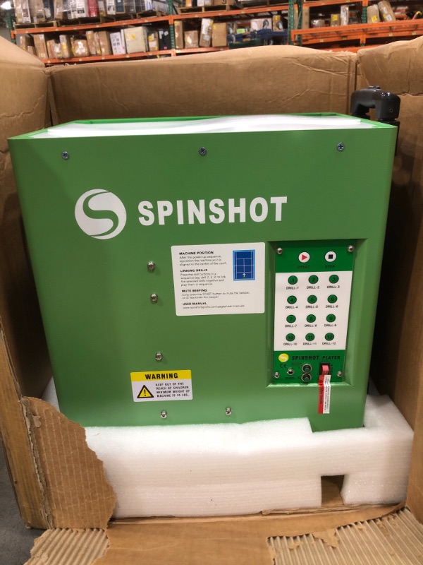 Photo 2 of Spinshot-Player Tennis Ball Machine with Phone Remote Supported Green