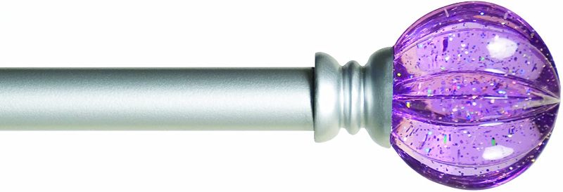 Photo 1 of Kenney Estrella Kids Window Curtain Rod, 5/8 Diameter, 48-86 Length, Purple