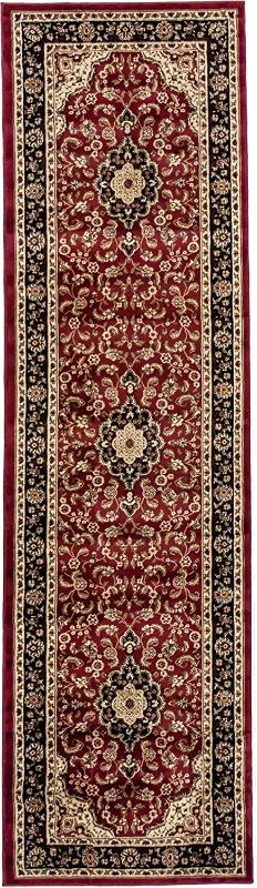 Photo 1 of Barclay Medallion Kashan Red 3 ft. x 10 ft. Traditional Runner Rug