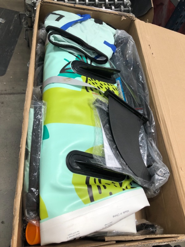 Photo 1 of Ciays Inflatable Stand Up Paddle Board W SUP Accessories of Backpack, 2 Fins, 2 Bags, Leash, Floating Paddles and Double Action Hand Pump All-Around Paddleboard Perfect for Yoga, Tour, Fishing
